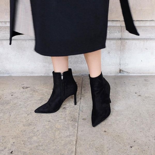 boots pointed stiletto ankle high heels female autumn formal wear women zip heel fashion short size 33-421, Black
boots pointed stiletto ankle high heels female autumn formal wear women zip heel fashion short size 33-421, Black