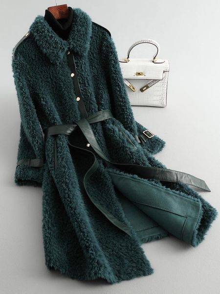women's fur & faux light luxury australian 100 pure lamb wool sheep cashmere coat women medium and long leather special, Black
women's fur & faux light luxury australian 100 pure lamb wool sheep cashmere coat women medium and long leather special, Black