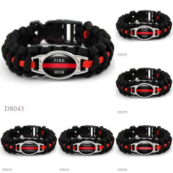 charm bracelets customthin red line fire mom paracord survival friendship outdoor camping sports bracelet for firefighter black, Golden;silver
charm bracelets customthin red line fire mom paracord survival friendship outdoor camping sports bracelet for firefighter black, Golden;silver