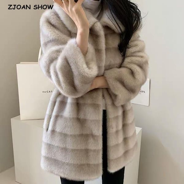 women's fur & faux winter women lapel hairy shaggy gradual stripe jacket ruched slim waist mid long furry coat outerwear, Black
women's fur & faux winter women lapel hairy shaggy gradual stripe jacket ruched slim waist mid long furry coat outerwear, Black