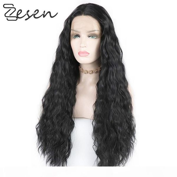zesen synthetic lace front wig hd lace wigs 13x4 glueless lace front wigs deep wave for women, Black
zesen synthetic lace front wig hd lace wigs 13x4 glueless lace front wigs deep wave for women, Black