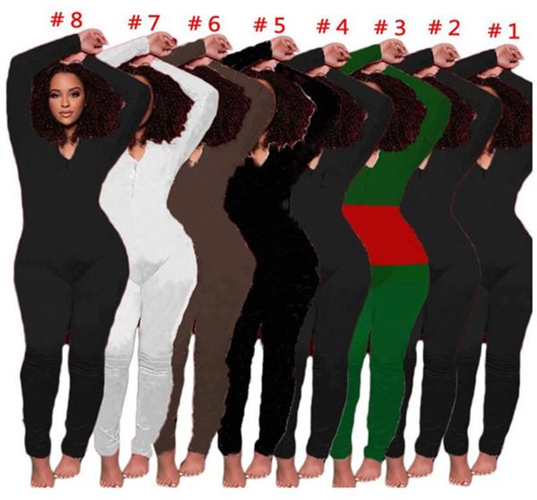 fall winter clothing women solid color jumpsuits casual skinny bodysuits rompers long sleeve overalls plus size 2xl black leggings 4140, Black;gray
fall winter clothing women solid color jumpsuits casual skinny bodysuits rompers long sleeve overalls plus size 2xl black leggings 4140, Black;gray