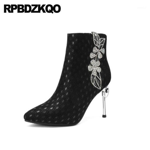 boots black flower women rhinestone big size metal heel booties high brand stiletto sheepskin pointed toe diamond shoes crystal1
boots black flower women rhinestone big size metal heel booties high brand stiletto sheepskin pointed toe diamond shoes crystal1
