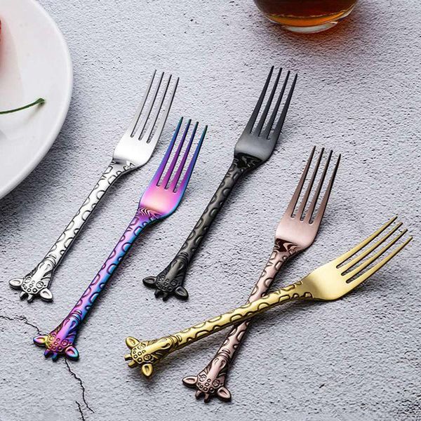 1pc creative cartoon giraffe spoon fork stainless steel milk coffee spoon ice cream candy teaspoon accessories
1pc creative cartoon giraffe spoon fork stainless steel milk coffee spoon ice cream candy teaspoon accessories
