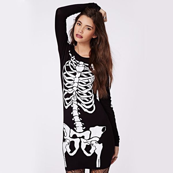 2020 spring flag tengo fashion black from punk halloween skeleton brains skinny female dress 9077, Black;gray
2020 spring flag tengo fashion black from punk halloween skeleton brains skinny female dress 9077, Black;gray