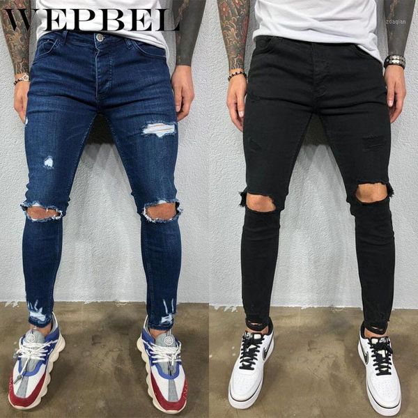 men's jeans wepbel men's fashion skinny pant casual ripped hole slim denim pants pencil trousers1, Blue
men's jeans wepbel men's fashion skinny pant casual ripped hole slim denim pants pencil trousers1, Blue