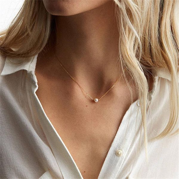 chokers luxury stainless steel gold silver color fashion imitation pearl pendant choker necklace for women wedding jewelry, Golden;silver
chokers luxury stainless steel gold silver color fashion imitation pearl pendant choker necklace for women wedding jewelry, Golden;silver