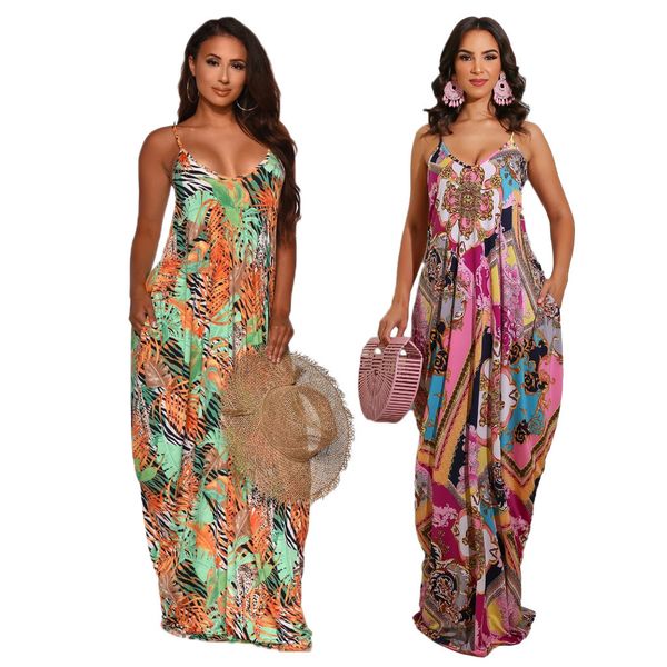 2021 new open slingsback printed beach bohemian seaside dress long female y11v, Black;gray
2021 new open slingsback printed beach bohemian seaside dress long female y11v, Black;gray