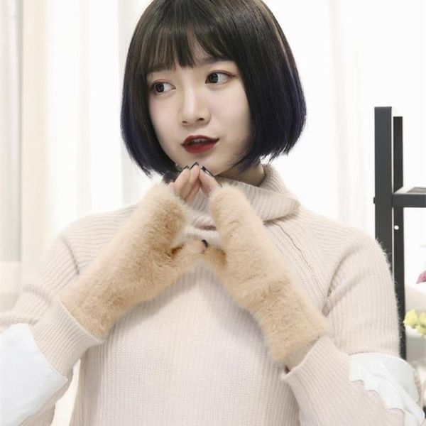 Woman Dual-use Half Finger Knitted Gloves Winter Solid Thicken Cute Soft Elastic Keep Finger Warm Mittens Fashion 2020 #W3, Blue;gray
Woman Dual-use Half Finger Knitted Gloves Winter Solid Thicken Cute Soft Elastic Keep Finger Warm Mittens Fashion 2020 #W3, Blue;gray