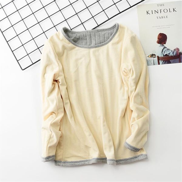 gowyimmes big size women add velvet blouse lady long sleeve shirt lady o-neck blusas basic pullovers winter bottomings 075, White
gowyimmes big size women add velvet blouse lady long sleeve shirt lady o-neck blusas basic pullovers winter bottomings 075, White
