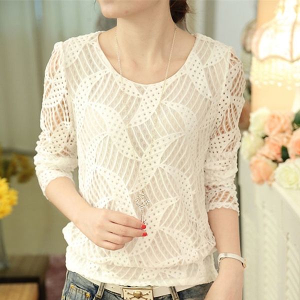 white blouse women spring summer lace blouse shirt vintage hollow out long sleeve o neck casual camisa blanca mujer print y200622
white blouse women spring summer lace blouse shirt vintage hollow out long sleeve o neck casual camisa blanca mujer print y200622
