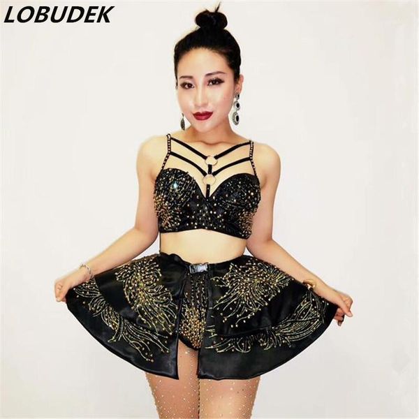 shorts+skirt) female sets flash stones bead stage costumes singer dancer show club bar dj ds performance outfit1, Black;red
shorts+skirt) female sets flash stones bead stage costumes singer dancer show club bar dj ds performance outfit1, Black;red