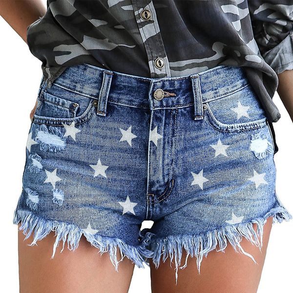 fashion fringed loose shorts casual women jeans blue print high-waisted ripped jean shorts exquisite workmanship comfortable womens clothing, White;black
fashion fringed loose shorts casual women jeans blue print high-waisted ripped jean shorts exquisite workmanship comfortable womens clothing, White;black