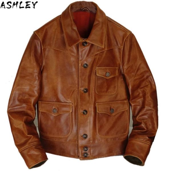 men's leather & faux men 2021 brown american casual style jacket single breasted large size 4xl genuine cowhide autumn slim fit coat, Black
men's leather & faux men 2021 brown american casual style jacket single breasted large size 4xl genuine cowhide autumn slim fit coat, Black