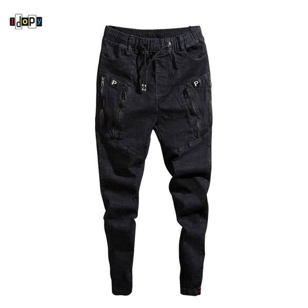 idopy fashion mens trend stretchy harem jeans drawstring comfy ripped distressed patchwork cuffed denim joggers for male, Blue
idopy fashion mens trend stretchy harem jeans drawstring comfy ripped distressed patchwork cuffed denim joggers for male, Blue