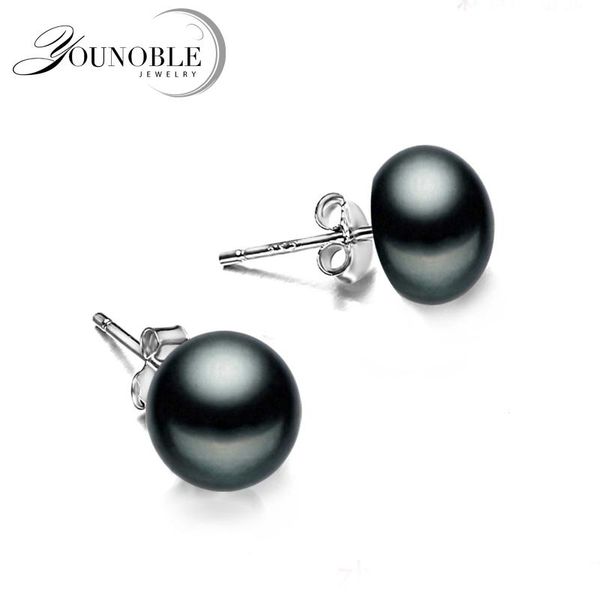 real 925 sterling silver pearl stud earrings for women black natural freshwater pearl jewelry new fashion, Golden;silver
real 925 sterling silver pearl stud earrings for women black natural freshwater pearl jewelry new fashion, Golden;silver