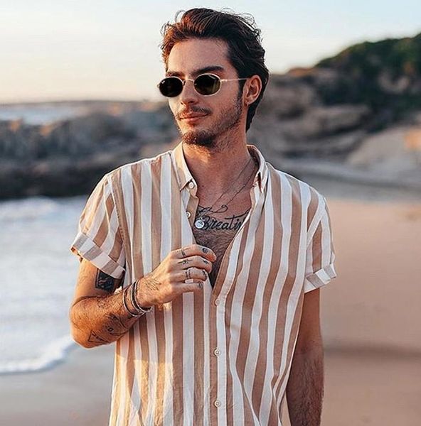 men's casual shirts 2021 summer men short sleeve striped button down shirt solid v neck tee streetwear arrivals, White;black 
men's casual shirts 2021 summer men short sleeve striped button down shirt solid v neck tee streetwear arrivals, White;black