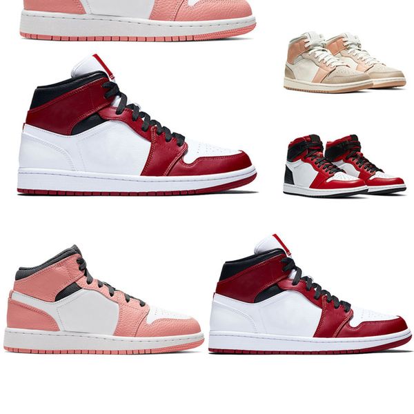 1 jumpman 1s mid og chicago toe pink quartz men basketball shoes high light smoker grey green black mens women trainers sport sneakers, White;red
1 jumpman 1s mid og chicago toe pink quartz men basketball shoes high light smoker grey green black mens women trainers sport sneakers, White;red