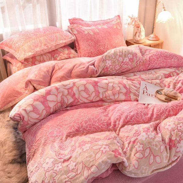6d carved coral velvet 4-piece set thickened double-sided flannel crystal velvet bed sheet quilt cover 1.8m bed flannel1
6d carved coral velvet 4-piece set thickened double-sided flannel crystal velvet bed sheet quilt cover 1.8m bed flannel1