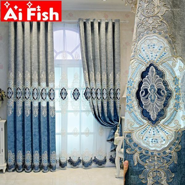 luxury blue chenille american luxurious french tulle curtains for living room bedroom neo-classical embroidered curtains zh218#41
luxury blue chenille american luxurious french tulle curtains for living room bedroom neo-classical embroidered curtains zh218#41