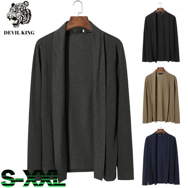 devil king new fashion men's solid color basic long-sleeved lapel shawl cardigan1, White;black
devil king new fashion men's solid color basic long-sleeved lapel shawl cardigan1, White;black