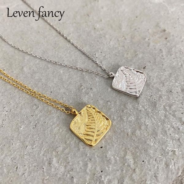 chains leven fancy 925 sterling silver tree leaf necklaces & pendants women jewelry square medal collares bijoux golden color
chains leven fancy 925 sterling silver tree leaf necklaces & pendants women jewelry square medal collares bijoux golden color