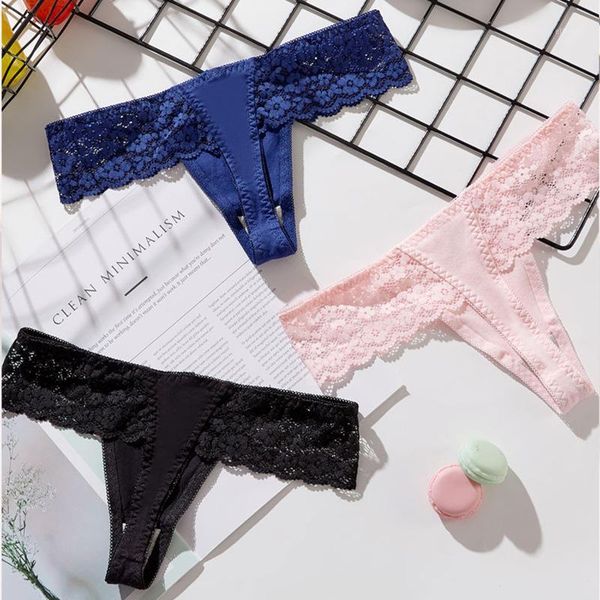 3 pcs low rise lace floral panties women cotton g-string underwear transparent knickers seamless invisible t-back briefs1, Black;pink
3 pcs low rise lace floral panties women cotton g-string underwear transparent knickers seamless invisible t-back briefs1, Black;pink