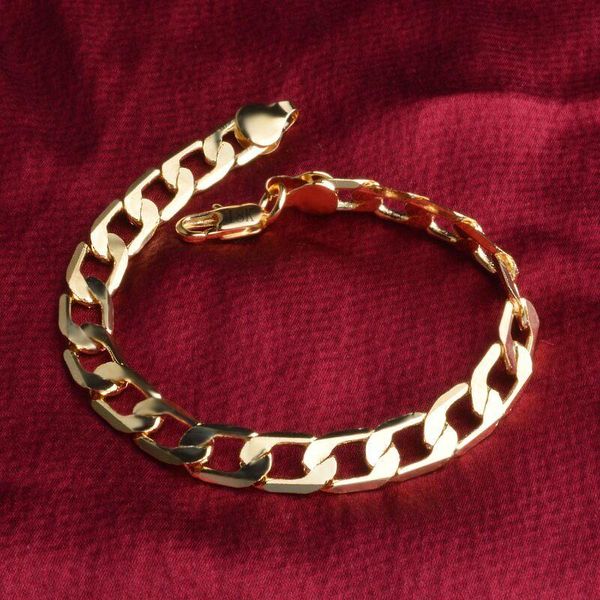 2020 chain s925 silver color 8 mm 20 cm flat bracelet, men's bracelet bracelet n04, Black
2020 chain s925 silver color 8 mm 20 cm flat bracelet, men's bracelet bracelet n04, Black