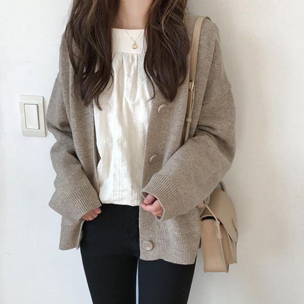 autumn sweater cardigan v neck winter cotton knitted jumper korean casual cotton vintage v neck sweater women cardigan slim jacket v894, White;black
autumn sweater cardigan v neck winter cotton knitted jumper korean casual cotton vintage v neck sweater women cardigan slim jacket v894, White;black