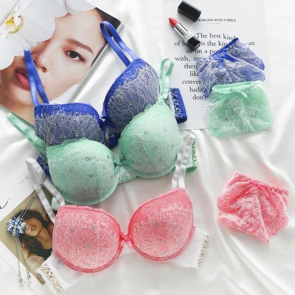 bras sets women lace jacquard ribbon with chest pad gather bow bra + thong panties suit stitching color & brief, Red;black
bras sets women lace jacquard ribbon with chest pad gather bow bra + thong panties suit stitching color & brief, Red;black
