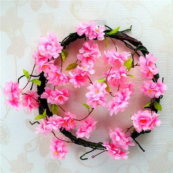 220cm cherry blossoms rattan sakura wedding arch decoration vine artificial flowers party silk ivy wall hanging garland wreath1
220cm cherry blossoms rattan sakura wedding arch decoration vine artificial flowers party silk ivy wall hanging garland wreath1