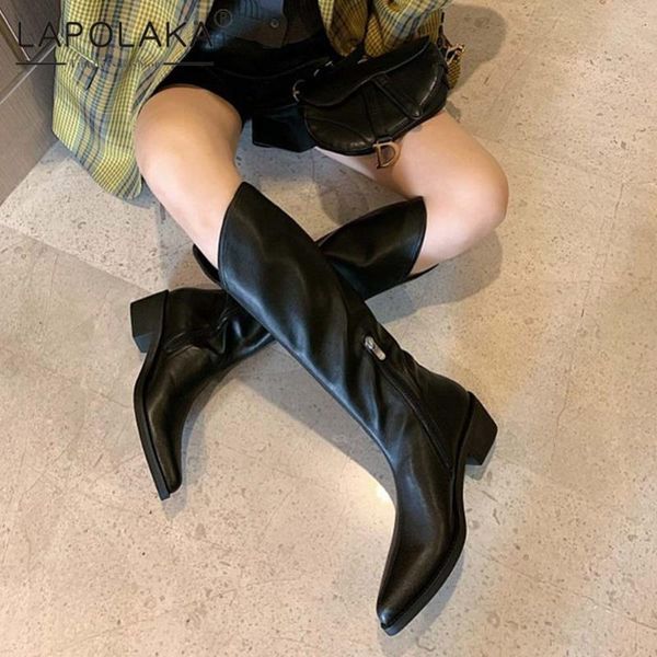 boots lapolaka 2021 design fashion ins thick heels pointed toe women shoes wholesale zipper ladies bootie, Black
boots lapolaka 2021 design fashion ins thick heels pointed toe women shoes wholesale zipper ladies bootie, Black