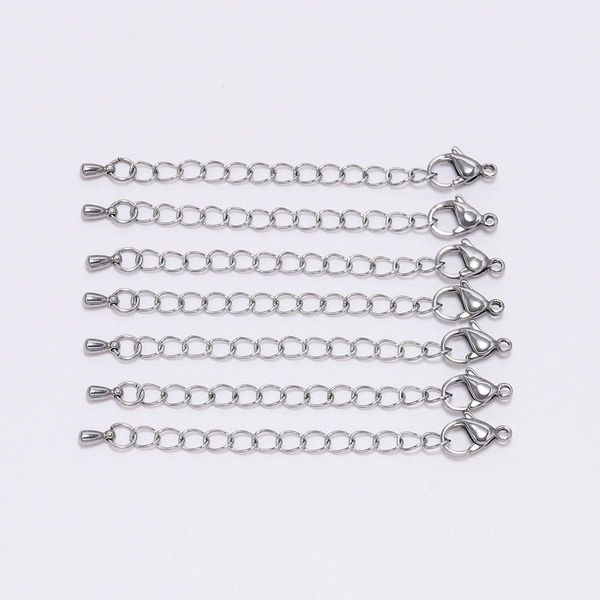 10pcs/lot stainless steel extension end chain diy bracelet necklace tail chain lobster clasp extender chains for jewelry making wmtqbu
10pcs/lot stainless steel extension end chain diy bracelet necklace tail chain lobster clasp extender chains for jewelry making wmtqbu