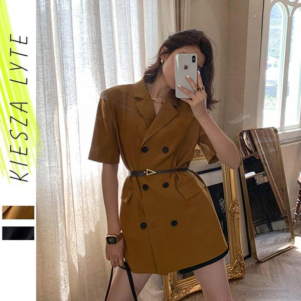 summer jackets ladies fashion black brown notched short sleeves double breasted femme office wear women thin blazer feminino1, White;black
summer jackets ladies fashion black brown notched short sleeves double breasted femme office wear women thin blazer feminino1, White;black