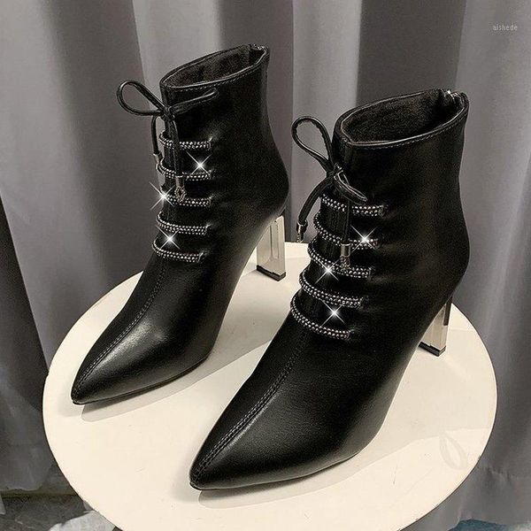 boots 2021 lace up women shoes high heel ankle short autumn pointed toe pumps lady female botas de mujer1, Black
boots 2021 lace up women shoes high heel ankle short autumn pointed toe pumps lady female botas de mujer1, Black