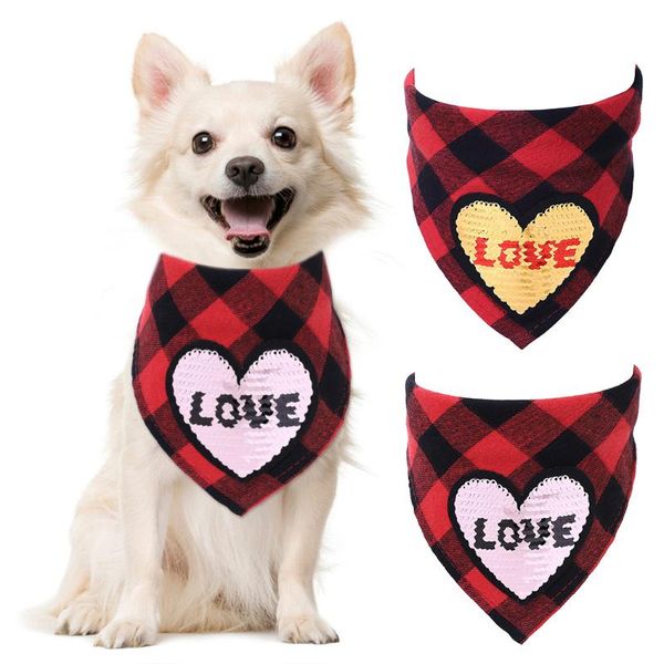 1pcs cute pet bandana fashion creative dog bandana pet bib scarf neckerchief for valentine's day necklace collar accesories
1pcs cute pet bandana fashion creative dog bandana pet bib scarf neckerchief for valentine's day necklace collar accesories