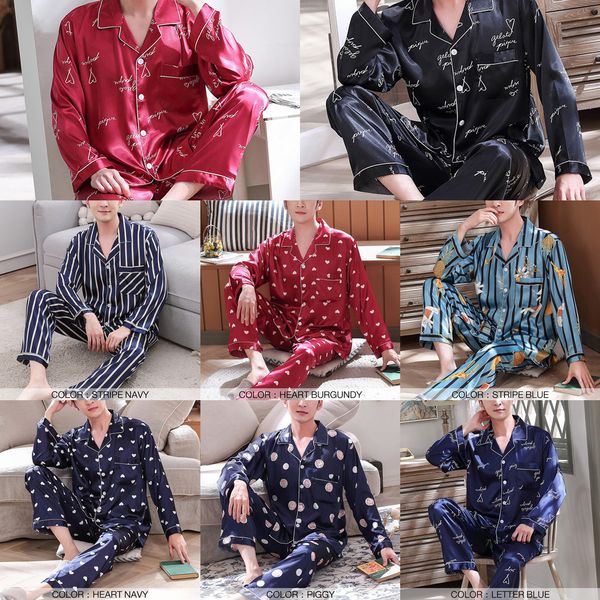 men pajamas sets satin pyjamas nightwear sleepwear underwear long sleeve striped printed casual spring autumn winter sa0706 q1216, Black;white
men pajamas sets satin pyjamas nightwear sleepwear underwear long sleeve striped printed casual spring autumn winter sa0706 q1216, Black;white