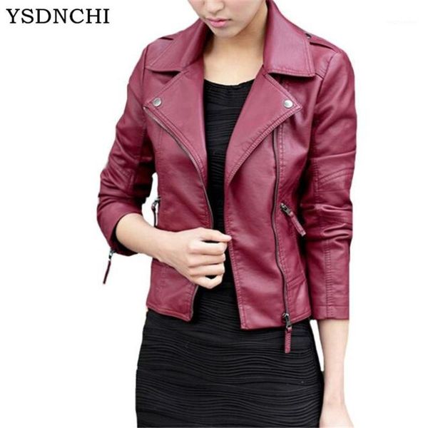 ysdnchi pu leather jacket women fashion bright colors black motorcycle coat short faux leather biker jacket soft female1, Black;brown
ysdnchi pu leather jacket women fashion bright colors black motorcycle coat short faux leather biker jacket soft female1, Black;brown
