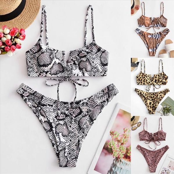 z45 swimwear women bikini snakin print separate swimsuit low waist bikini set two piece womens swimming suit bathing suit, White;black
z45 swimwear women bikini snakin print separate swimsuit low waist bikini set two piece womens swimming suit bathing suit, White;black