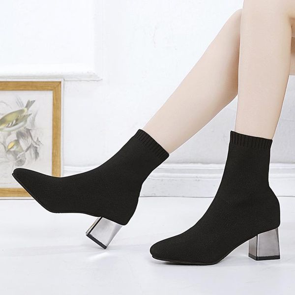boots women's high heels socks autumn winter fashion knitted stretch women black ankle sock botas mujer 8325n
boots women's high heels socks autumn winter fashion knitted stretch women black ankle sock botas mujer 8325n