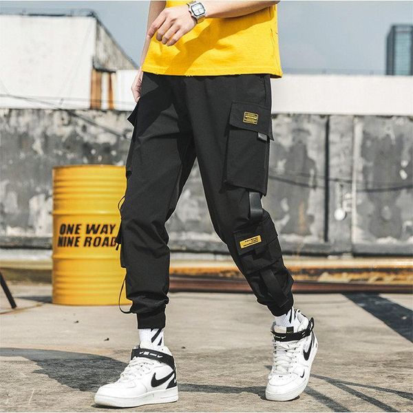 ribbons joggers men multi-pocket streetwear mens harem pants casual slim fit cargo pants ankle-length trousers men, Black
ribbons joggers men multi-pocket streetwear mens harem pants casual slim fit cargo pants ankle-length trousers men, Black