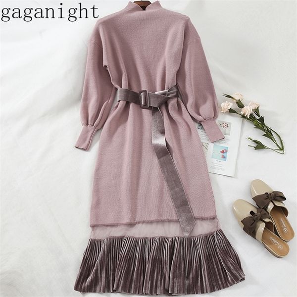 gaganight women autumn winter dress long sleeves turtleneck knitted maxi dresses office ladies korean patchwork slim sashes 201028, Black;gray
gaganight women autumn winter dress long sleeves turtleneck knitted maxi dresses office ladies korean patchwork slim sashes 201028, Black;gray