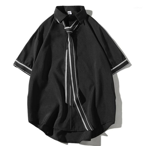 2019 solid men shirt spring autumn casual short sleeve loose shirts men shirts korean shirt male clothes 6 color1, White;black
2019 solid men shirt spring autumn casual short sleeve loose shirts men shirts korean shirt male clothes 6 color1, White;black