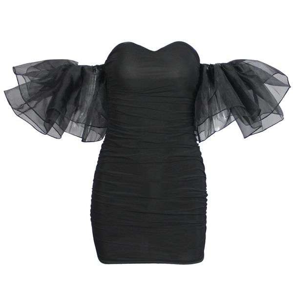 womens fashion dressnightclub wind pleated puff sleeve group ladies mesh dress cahc, Black;gray
womens fashion dressnightclub wind pleated puff sleeve group ladies mesh dress cahc, Black;gray