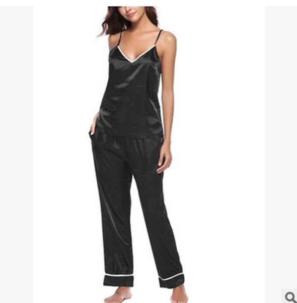 женская сексуальная пижама silk pijamas sleewwear ночная одежда deep v sling set повседневная свободная комфорт женский костюм одежда, Gray
женская сексуальная пижама silk pijamas sleewwear ночная одежда deep v sling set повседневная свободная комфорт женский костюм одежда, Gray
