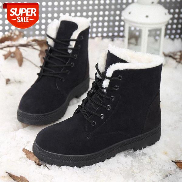 snow boots women shoes 2020 warm flock round toe winter shoes women boots solid lace-up breathable ankle woman #312a, Black
snow boots women shoes 2020 warm flock round toe winter shoes women boots solid lace-up breathable ankle woman #312a, Black