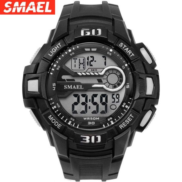 new smael sports electronic watch digital double display stereo large dial waterproof outdoor sports men's watch, Slivery;brown
new smael sports electronic watch digital double display stereo large dial waterproof outdoor sports men's watch, Slivery;brown