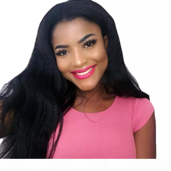 glueless transparent full lace wig kinky straight for black women virgin brazilian italian yaki human hair hd lace wigs bleached knots, Black;brown
glueless transparent full lace wig kinky straight for black women virgin brazilian italian yaki human hair hd lace wigs bleached knots, Black;brown