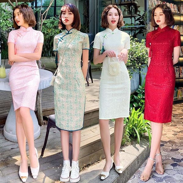 ethnic clothing cheongsam summer traditional chinese dresses print flower short sleeve qipao women's oriental style multiple colour1, Red
ethnic clothing cheongsam summer traditional chinese dresses print flower short sleeve qipao women's oriental style multiple colour1, Red