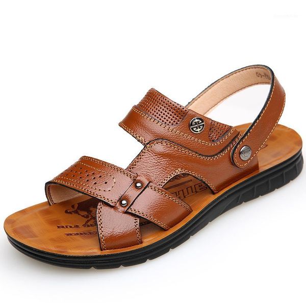 slippers est 2021 summer beach sandals men genuine leather shoes men's trend comfortable casual non-slip footwear1, Black
slippers est 2021 summer beach sandals men genuine leather shoes men's trend comfortable casual non-slip footwear1, Black